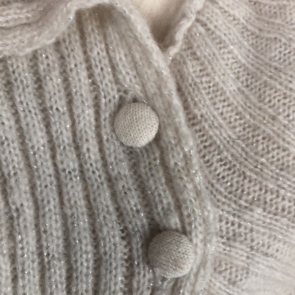 Jennifer Lopez cream asymmetrical cardigan size L, versatile and classic style - Picture 5 of 9